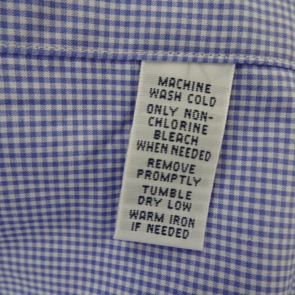 Polo Ralph Lauren Button Up Shirt‎ Mens 16 40 41 Blue White Regent Fit Dress K - Picture 10 of 13
